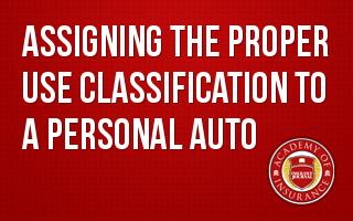 Assigning the Proper Use Classification to a Personal Auto
