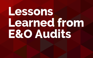Lessons Learned from E&O Audits