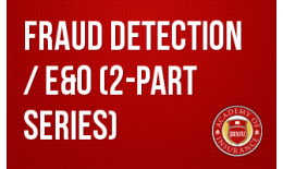 Fraud Detection / E&O (2-part series)