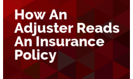 How An Adjuster Reads An Insurance Policy