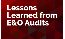 Lessons Learned from E&O Audits