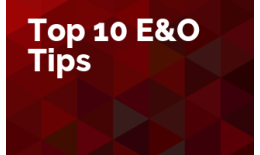 Top 10 Agency E&O Tips