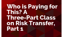 Who is Paying for This? A Three-Part Class on Risk Transfer, Part 1