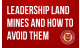 Leadership Land Mines and How to Avoid Them