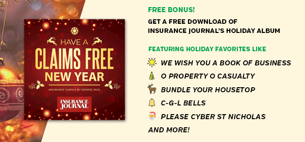 Free bonus: get a free download of Insurance Journal's new holiday album with your purchase.